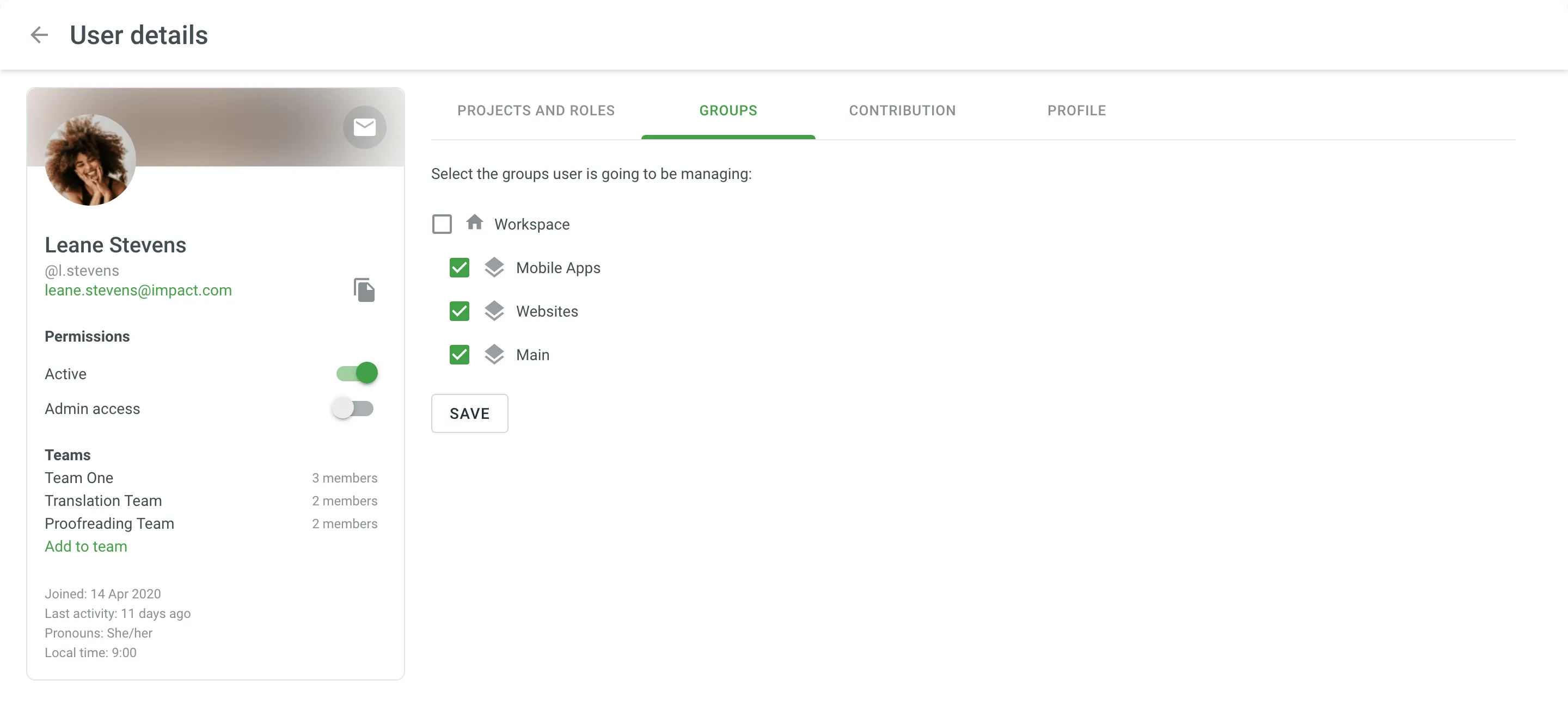 Gruppen Tab